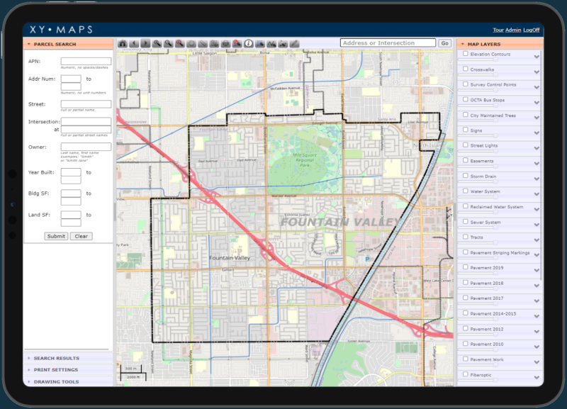 XY Maps - Tablet Version